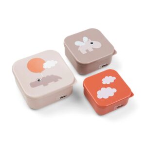 Done by Deer® komplet posodic za prigrizke Happy Clouds – Powder