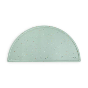 Mushie® silikonska podloga za hranjenje – Cambridge Blue Confetti