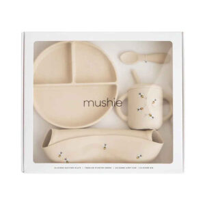 Mushie® silikonski set za hranjenje – Bees