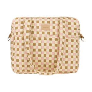 Nobodinoz® vodoodporna torba za voziček Hyde Park – Yellow Pink Mosaic