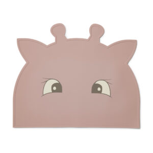 Nuuroo silikonski pogrinjek Albert Giraffe – Woodrose